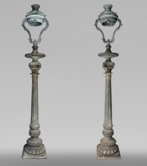 Important pair of bronze candelabra, 1868 Important pair of bronze candelabra, 1868-0