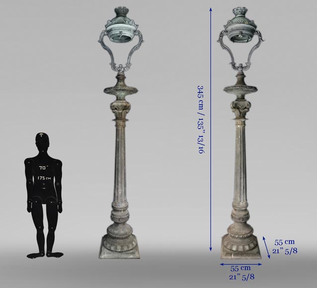 Important pair of bronze candelabra, 1868 Important pair of bronze candelabra, 1868-14