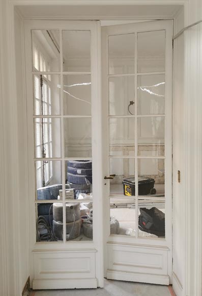 Pair of important double doors with panes, late 19th century Pair of important double doors with panes, late 19th century-1