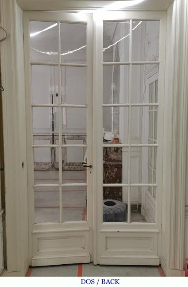 Pair of important double doors with panes, late 19th century Pair of important double doors with panes, late 19th century-10