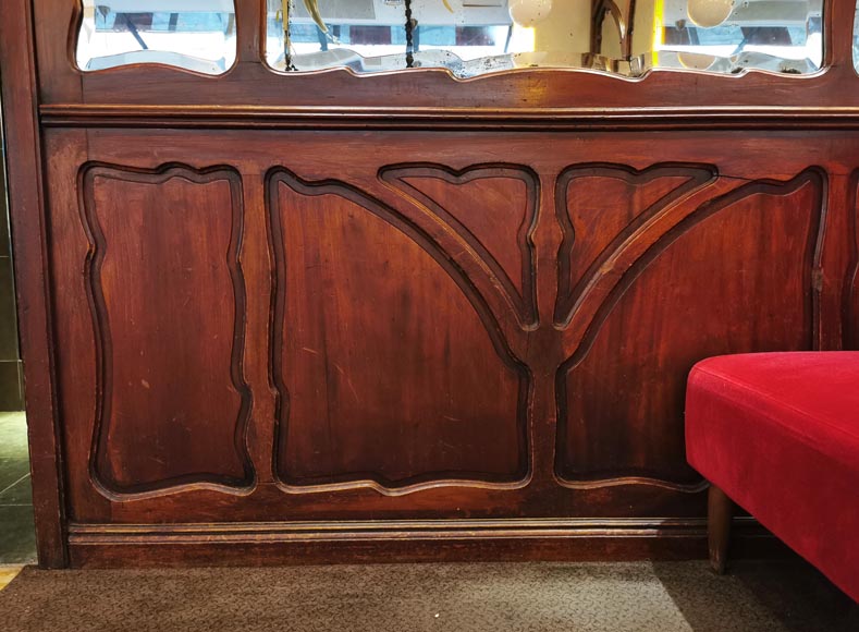 Art Nouveau mahogany woodwork from Café Barjot in Paris, 1905 Art Nouveau mahogany woodwork from Café Barjot in Paris, 1905-7