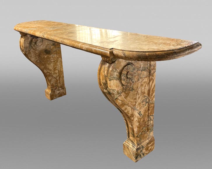 Siena Yellow marble console table with console legs Siena Yellow marble console table with console legs-1