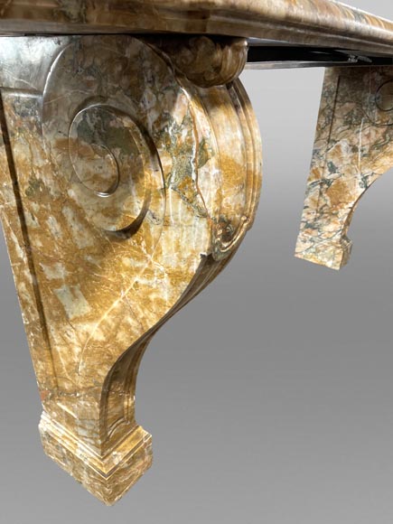 Siena Yellow marble console table with console legs Siena Yellow marble console table with console legs-3