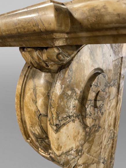 Siena Yellow marble console table with console legs Siena Yellow marble console table with console legs-4
