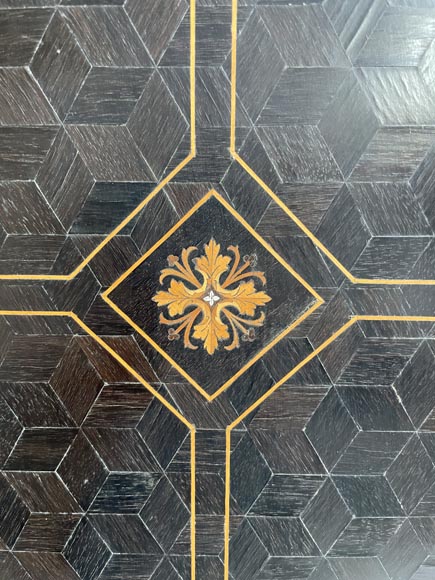 Charles Hunsinger (attributed to), Beautiful presentation stand with a marquetry decor, circa 1870-1880 Charles Hunsinger (attributed to), Beautiful presentation stand with a marquetry decor, circa 1870-1880-13