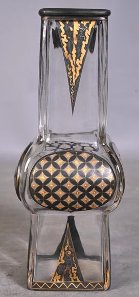 The Escalier de Cristal, a baluster vase on a bronze stand and a pair of bamboo vases in Japonesque crystal The Escalier de Cristal, a baluster vase on a bronze stand and a pair of bamboo vases in Japonesque crystal-15