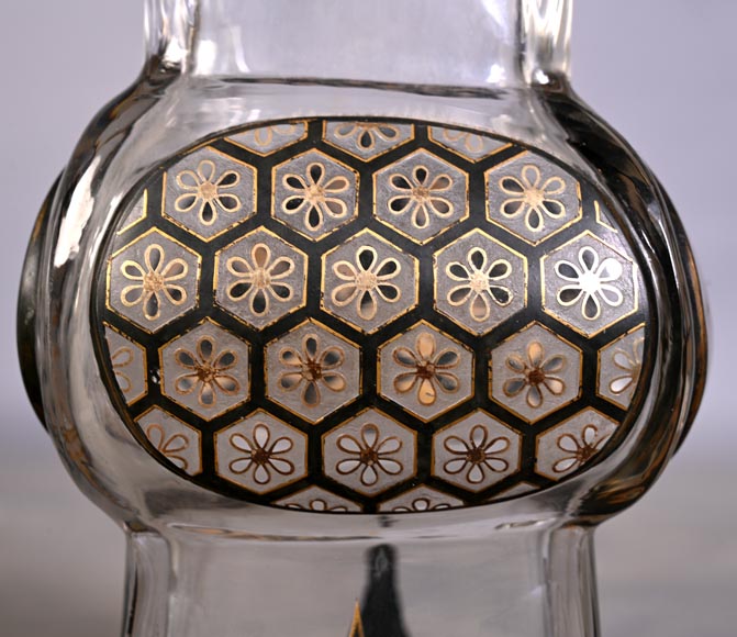 The Escalier de Cristal, a baluster vase on a bronze stand and a pair of bamboo vases in Japonesque crystal The Escalier de Cristal, a baluster vase on a bronze stand and a pair of bamboo vases in Japonesque crystal-20