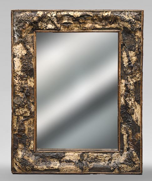 Rectangular Mirror with Raw Oak Wood Frame Rectangular Mirror with Raw Oak Wood Frame-0