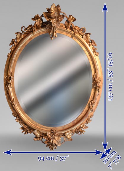Napoleon III beveled mirror, second half of the 19th century Napoleon III beveled mirror, second half of the 19th century-8