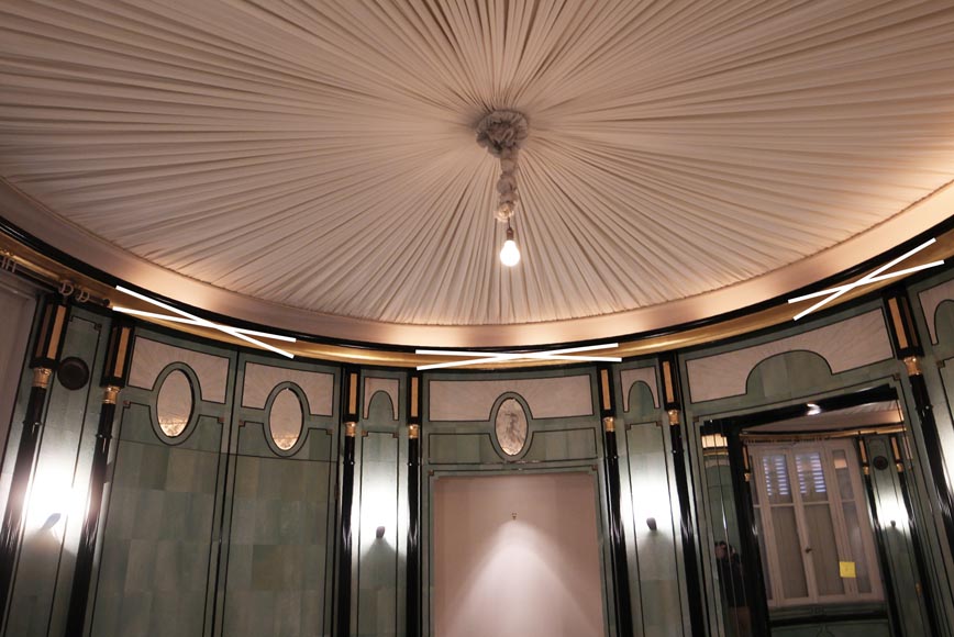 Emilio Terry (1890 -1869) (in the taste of) Round piece with shagreen wallpaper, late 20th century Emilio Terry (1890 -1869) (in the taste of) Round piece with shagreen wallpaper, late 20th century-15