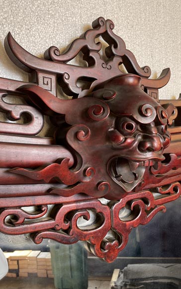 Gabriel VIARDOT (attr. to) - Japanese trumeau with a demon head Gabriel VIARDOT (attr. to) - Japanese trumeau with a demon head-1