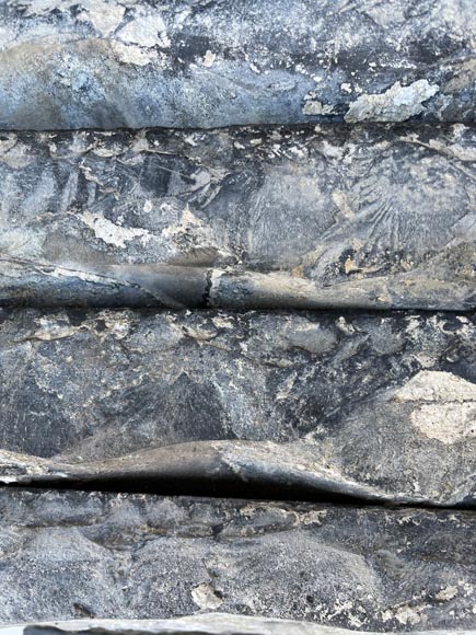 Large 280m² set of black stone tiles from Soignies, 19th century Large 280m² set of black stone tiles from Soignies, 19th century-7