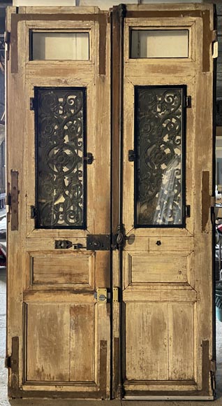 Important double front door, 19th century Important double front door, 19th century-5