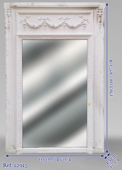 Louis XVI style trumeau with flowers garlands Louis XVI style trumeau with flowers garlands-5