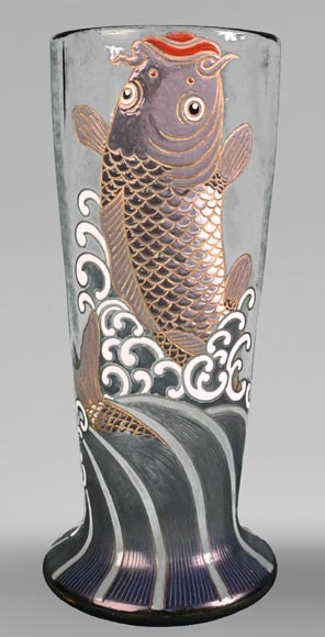 Ernest-Baptiste LÉVEILLÉ (attributed to), Eugène ROUSSEAU (after), Koi Carp Vase, circa 1885-1890 Ernest-Baptiste LÉVEILLÉ (attributed to), Eugène ROUSSEAU (after), Koi Carp Vase, circa 1885-1890-0