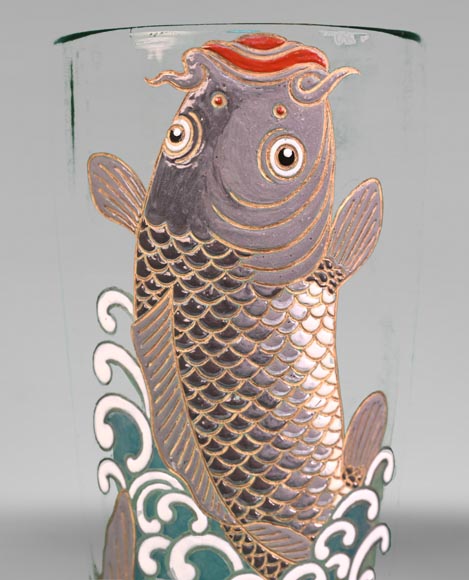 Ernest-Baptiste LÉVEILLÉ (attributed to), Eugène ROUSSEAU (after), Koi Carp Vase, circa 1885-1890 Ernest-Baptiste LÉVEILLÉ (attributed to), Eugène ROUSSEAU (after), Koi Carp Vase, circa 1885-1890-2
