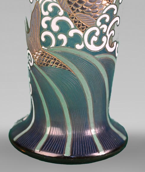 Ernest-Baptiste LÉVEILLÉ (attributed to), Eugène ROUSSEAU (after), Koi Carp Vase, circa 1885-1890 Ernest-Baptiste LÉVEILLÉ (attributed to), Eugène ROUSSEAU (after), Koi Carp Vase, circa 1885-1890-4