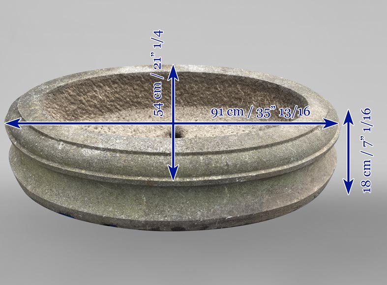 Important moulded oval planter Important moulded oval planter-6