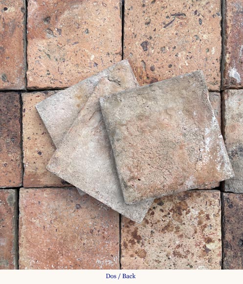 Set of 5,5 m² of terracotta floor tiles in square shape Set of 5,5 m² of terracotta floor tiles in square shape-2
