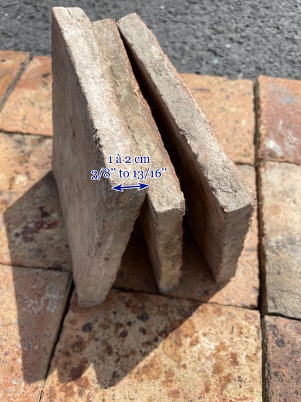 Set of 5,5 m² of terracotta floor tiles in square shape Set of 5,5 m² of terracotta floor tiles in square shape-3