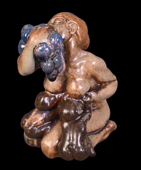 Kai Nielsen (1882–1924) for Bing & Grøndahl “Bacchanale” table garniture in glazed stoneware-5