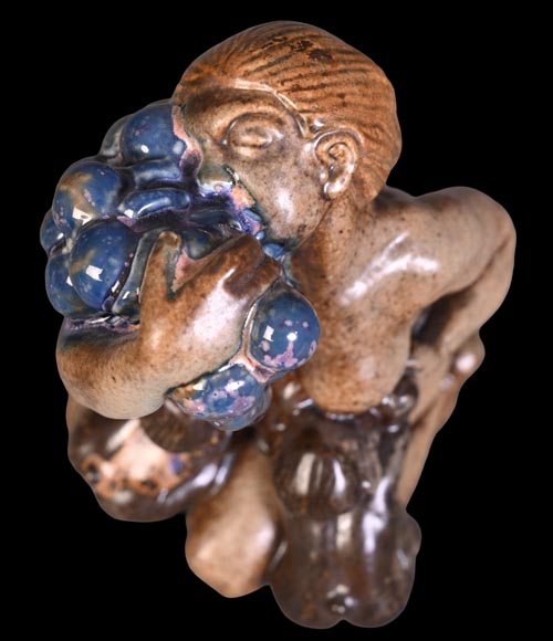 Kai Nielsen (1882–1924) for Bing & Grøndahl “Bacchanale” table garniture in glazed stoneware-13