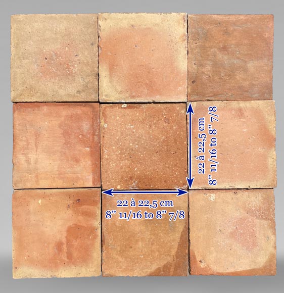 Set of around 17 m² of terracotta floor tiles Set of around 17 m² of terracotta floor tiles-6