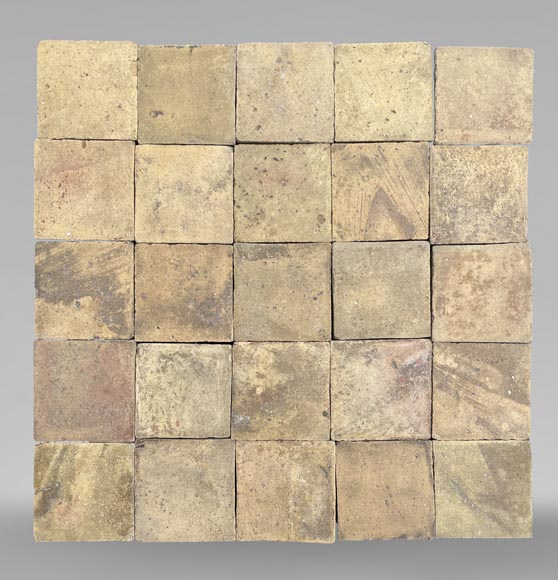 Important set of around 330 m² of terracotta floor tiles Important set of around 330 m² of terracotta floor tiles-0