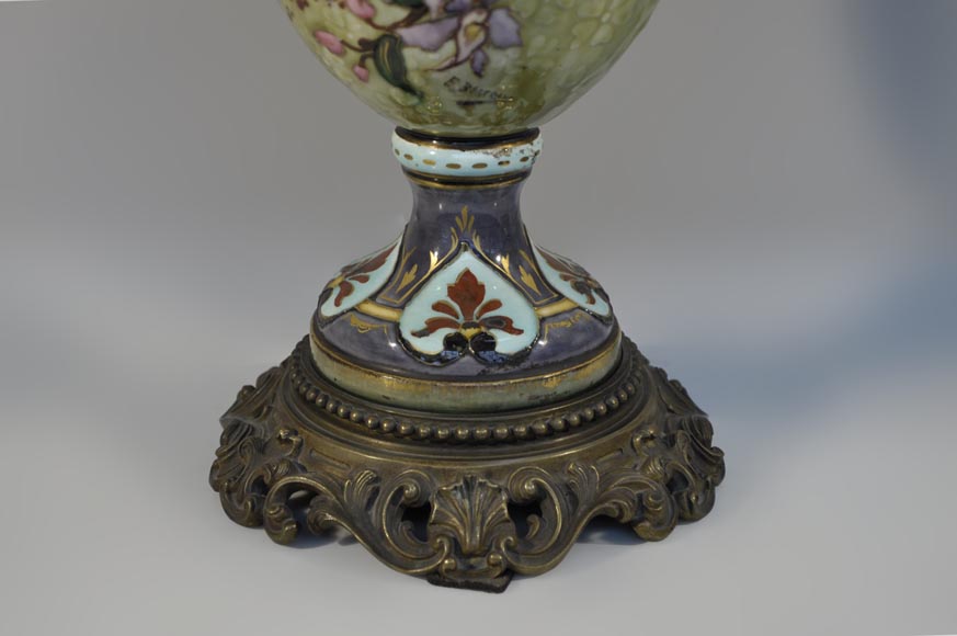 Pair of “parakeets Lamps” signed E. BERNARD Pair of “parakeets Lamps” signed E. BERNARD-4