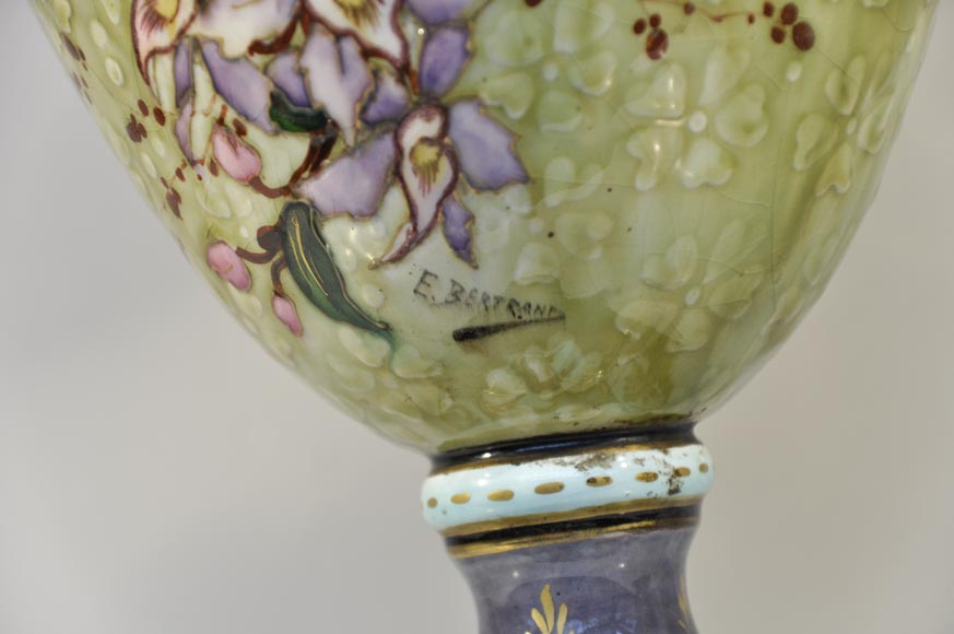 Pair of “parakeets Lamps” signed E. BERNARD Pair of “parakeets Lamps” signed E. BERNARD-8