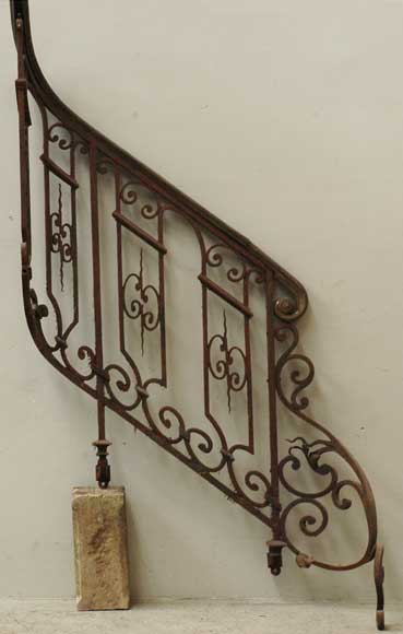 Napoleon III wrought iron bannister Napoleon III wrought iron bannister-0
