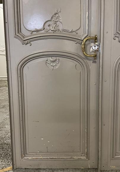Two Louis XVI style double landing doors Two Louis XVI style double landing doors-3