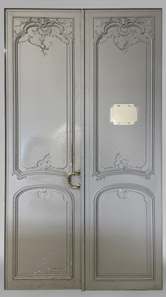 Two Louis XVI style double landing doors Two Louis XVI style double landing doors-13