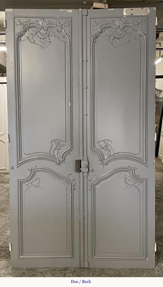 Two Louis XVI style double landing doors Two Louis XVI style double landing doors-18
