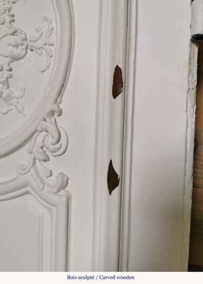 Pair of Régence style double dual-sided doors with roses Pair of Régence style double dual-sided doors with roses-6