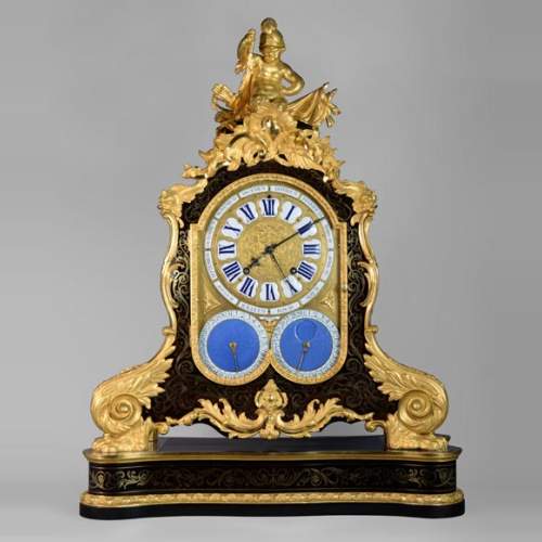 Jacques THURET (1669-1738) - Astronomical clock in a Boulle marquetry box attributed to Alfred-Emmanuel BEURDELEY (1847-1919) - Old collection of the duke of Mouchy