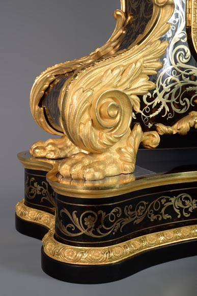 Jacques THURET (1669-1738) - Astronomical clock in a Boulle marquetry box attributed to Alfred-Emmanuel BEURDELEY (1847-1919) - Old collection of the duke of Mouchy Jacques THURET (1669-1738) - Astronomical clock in a Boulle marquetry box attributed to Alfred-Emmanuel BEURDELEY (1847-1919) - Old collection of the duke of Mouchy-12