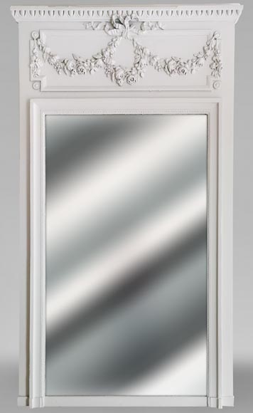 Trumeau in stucco and painted wood in the Louis XVI style Trumeau in stucco and painted wood in the Louis XVI style-0