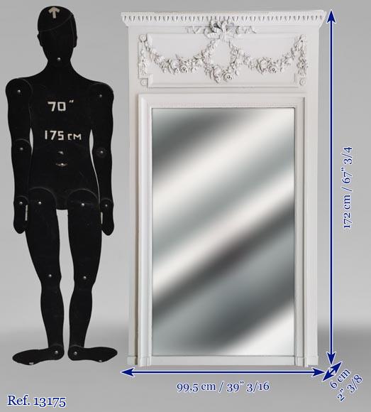 Trumeau in stucco and painted wood in the Louis XVI style Trumeau in stucco and painted wood in the Louis XVI style-6