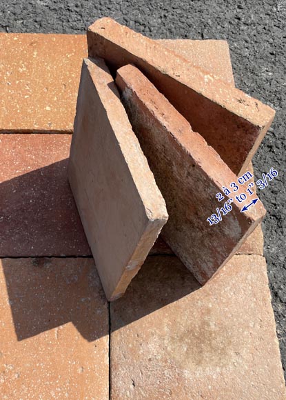 Set of around 15 m² of terracotta floor tiles Set of around 15 m² of terracotta floor tiles-2