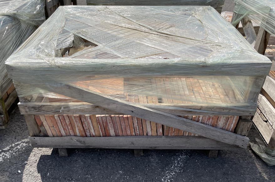 Set of around 15 m² of terracotta floor tiles Set of around 15 m² of terracotta floor tiles-4