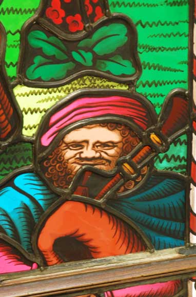 Neo-Gothic stained glass window peasant dance Neo-Gothic stained glass window peasant dance-3