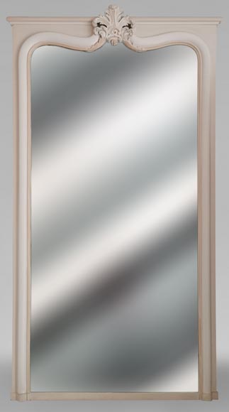 Large Louis XV style trumeau with decoration of acanthus leaves shaped as a shell Large Louis XV style trumeau with decoration of acanthus leaves shaped as a shell-0