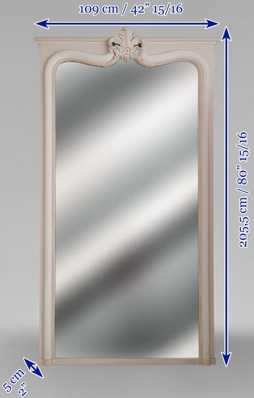 Large Louis XV style trumeau with decoration of acanthus leaves shaped as a shell Large Louis XV style trumeau with decoration of acanthus leaves shaped as a shell-6