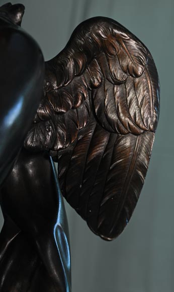 Auguste-Louis Marquis (bronze maker) for the Maison GIROUX, Pair of torchères with 9 lights in gilded, silvered and burnished bronze, circa 1855 Auguste-Louis Marquis (bronze maker) for the Maison GIROUX, Pair of torchères with 9 lights in gilded, silvered and burnished bronze, circa 1855-8