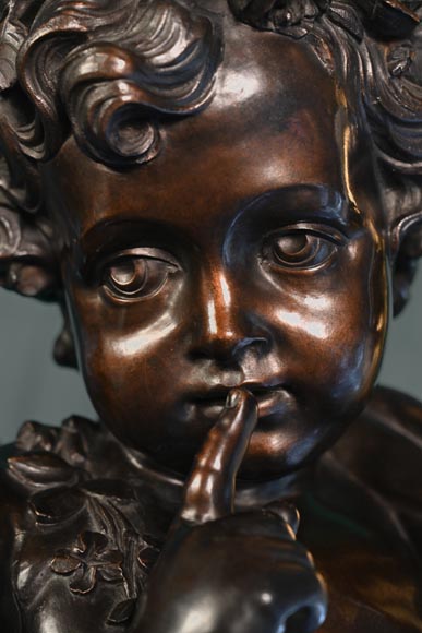 Auguste-Louis Marquis (bronze maker) for the Maison GIROUX, Pair of torchères with 9 lights in gilded, silvered and burnished bronze, circa 1855 Auguste-Louis Marquis (bronze maker) for the Maison GIROUX, Pair of torchères with 9 lights in gilded, silvered and burnished bronze, circa 1855-9