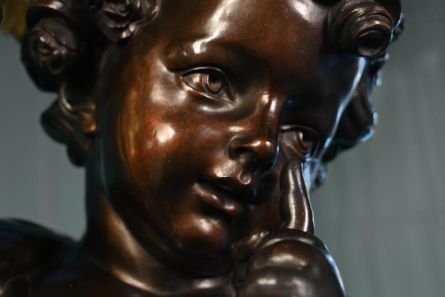 Auguste-Louis Marquis (bronze maker) for the Maison GIROUX, Pair of torchères with 9 lights in gilded, silvered and burnished bronze, circa 1855 Auguste-Louis Marquis (bronze maker) for the Maison GIROUX, Pair of torchères with 9 lights in gilded, silvered and burnished bronze, circa 1855-22