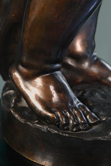 Auguste-Louis Marquis (bronze maker) for the Maison GIROUX, Pair of torchères with 9 lights in gilded, silvered and burnished bronze, circa 1855 Auguste-Louis Marquis (bronze maker) for the Maison GIROUX, Pair of torchères with 9 lights in gilded, silvered and burnished bronze, circa 1855-25