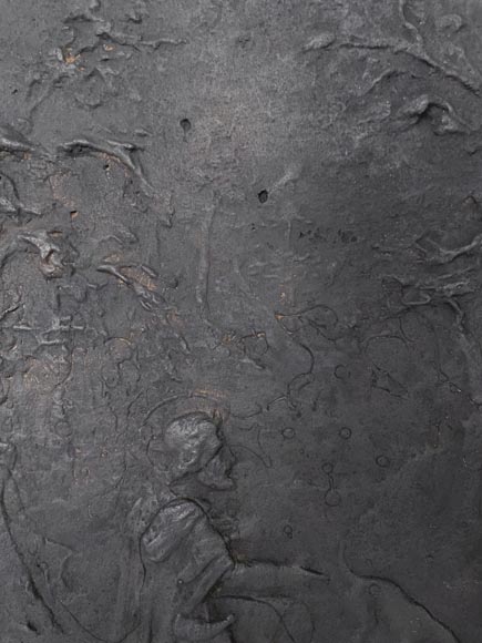 Fireback depicting saint Hubert in the forest Fireback depicting saint Hubert in the forest-2