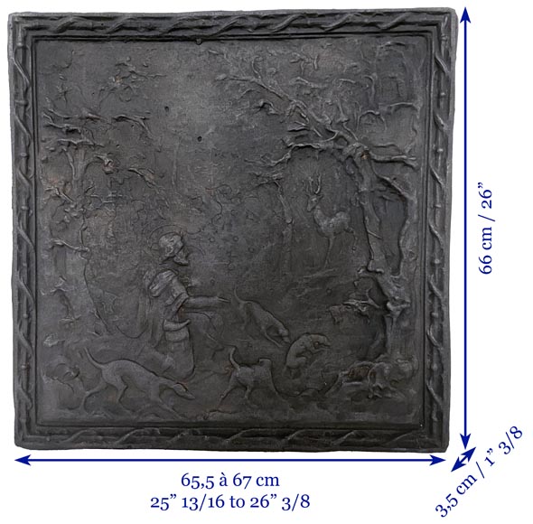 Fireback depicting saint Hubert in the forest Fireback depicting saint Hubert in the forest-8